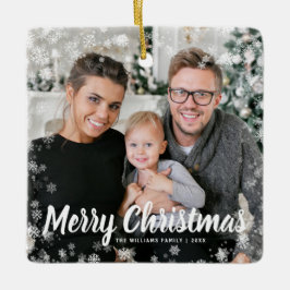 Adorno De Cerámica Navidades de fotografía de nieve