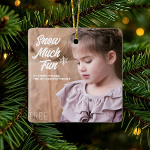 Adorno De Cerámica Navidades de fotografía de niños divertidos