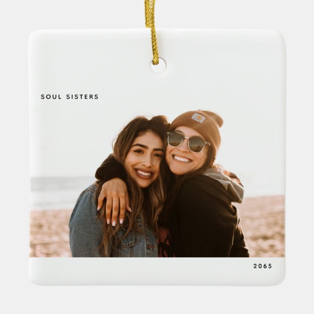 Adorno De Cerámica Navidades de fotografía de Soul Sisters (Anverso)