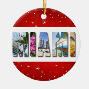 Adorno De Cerámica Navidades de fotografía de viajes de Miami Florida