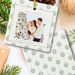 Adorno De Cerámica Navidades de fotografía del Personalizado Cute Gre