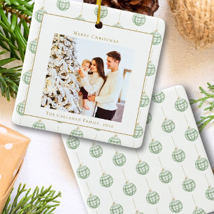 Adorno De Cerámica Navidades de fotografía del Personalizado Cute Gre