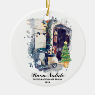 Adorno De Cerámica *~* Navidades de fotografía del Scooter italiano 