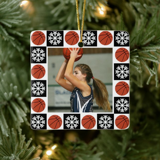 Adorno De Cerámica Navidades de fotografía deportivos del jugador de  (Árbol)