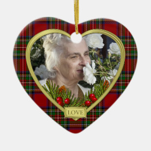 Adorno De Cerámica Navidades de fotografía en memoria del corazón de