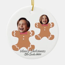 Adorno De Cerámica Navidades de fotografía familiar divertidos, educa