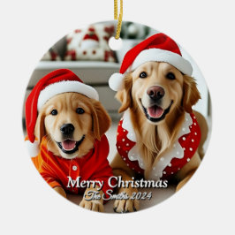 Adorno De Cerámica Navidades de fotografía familiar divertidos, educa