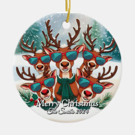 Adorno De Cerámica Navidades de fotografía familiar divertidos, educa