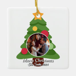 Adorno De Cerámica Navidades de fotografía familiar divertidos, educa