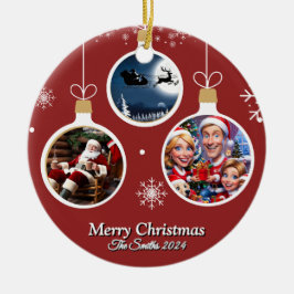 Adorno De Cerámica Navidades de fotografía familiar divertidos, educa