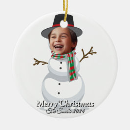 Adorno De Cerámica Navidades de fotografía familiar divertidos, educa