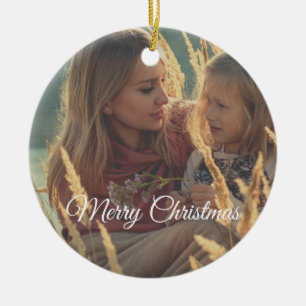 Adorno De Cerámica navidades de fotografía familiares del personaliza