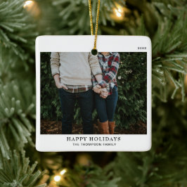 Adorno De Cerámica Navidades de fotografía individuales minimalistas