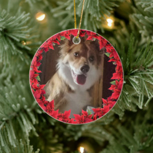 Adorno De Cerámica Navidades de fotografía mascota