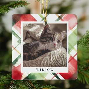 Adorno De Cerámica Navidades de fotografía Mascota festivo tradiciona