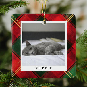 Adorno De Cerámica Navidades de fotografía Mascota festivo tradiciona