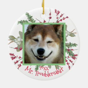 Adorno De Cerámica Navidades de fotografía mascota Personalizado Cute