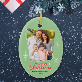 Adorno De Cerámica Navidades de fotografía modernos de Retro MidSiglo