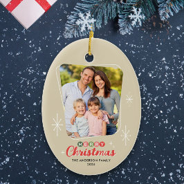 Adorno De Cerámica Navidades de fotografía modernos de Retro MidSiglo