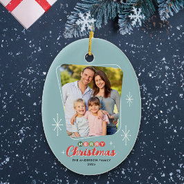 Adorno De Cerámica Navidades de fotografía modernos de Retro MidSiglo