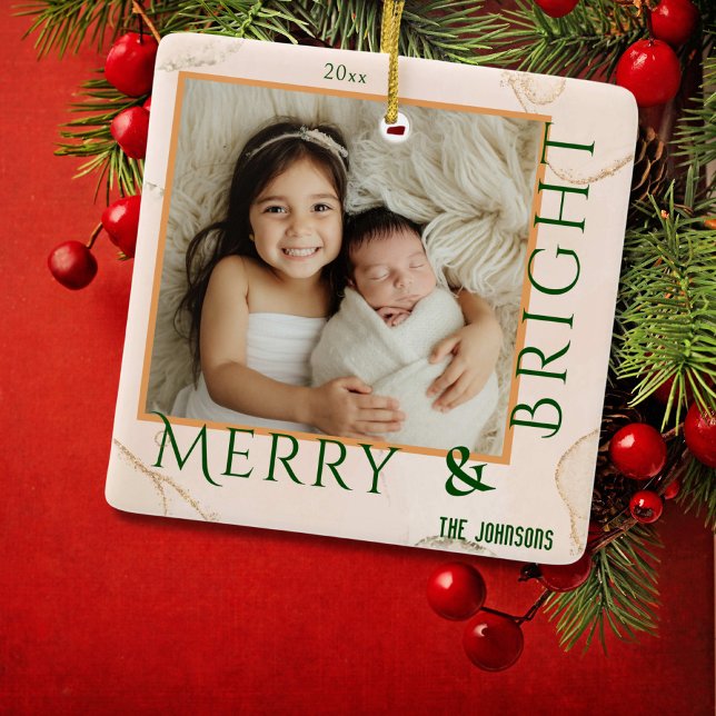 Adorno De Cerámica Navidades de fotografía modernos y audaces Merry & (Subido por el creador)
