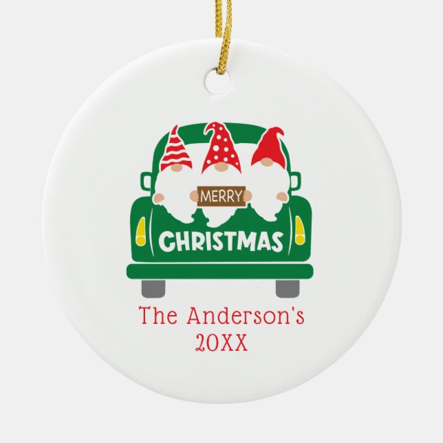 Adorno De Cerámica Navidades de fotografía personales Navidades de ca (Frente)