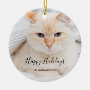 Adorno De Cerámica Navidades de fotografía personalizado