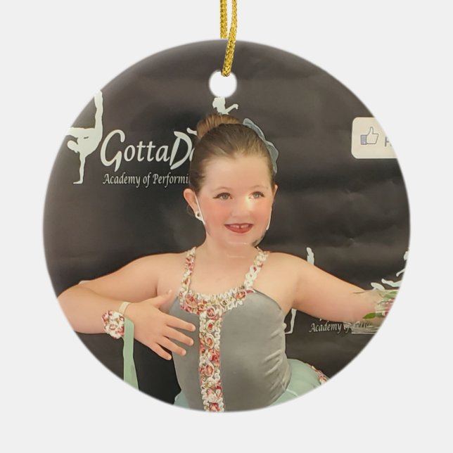 Adorno De Cerámica Navidades de fotografía personalizado (Frente)