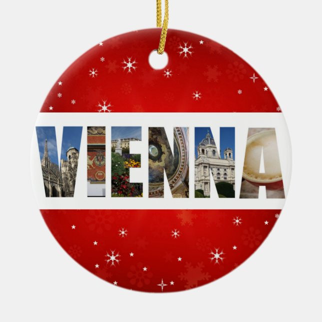 Adorno De Cerámica Navidades de fotos de Austria (Frente)
