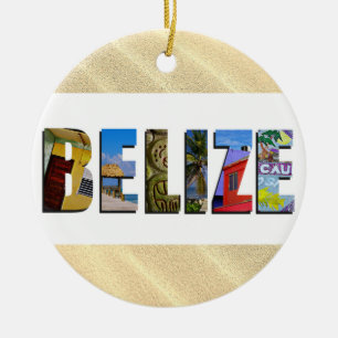 Adorno De Cerámica Navidades de fotos de viajes en playa de arena tro