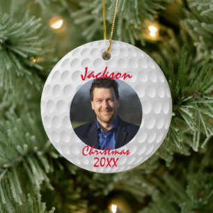 Adorno De Cerámica Navidades de Fun Golf Ball