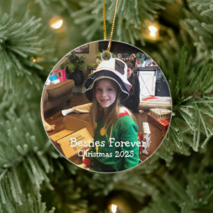 Adorno De Cerámica Navidades de Fun Photo BESTIES 2024 Personalizan