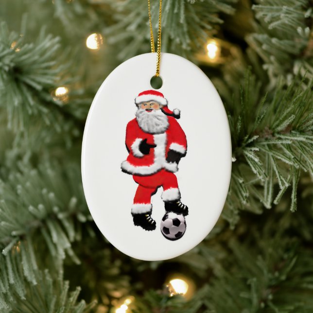 Adorno De Cerámica Navidades de fútbol personalizados (Árbol)