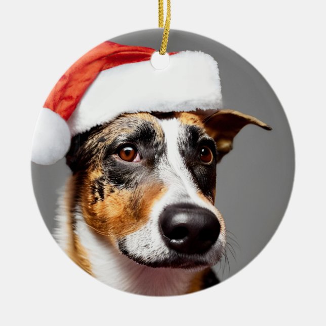 Adorno De Cerámica Navidades de ganado vacuno de Australia (Frente)