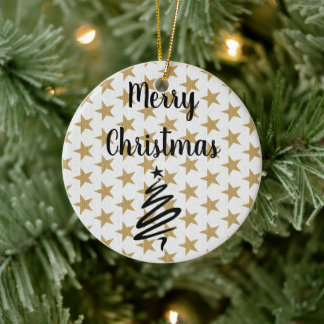 Adorno De Cerámica Navidades de Golds Stars