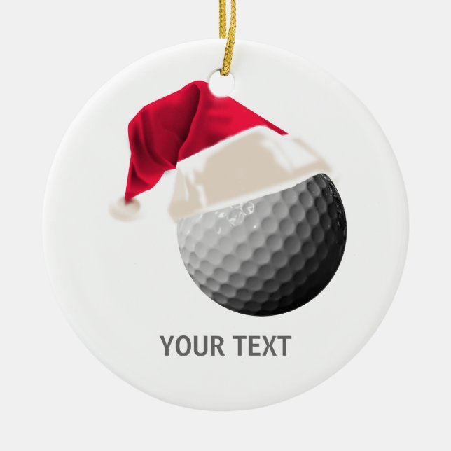 Adorno De Cerámica navidades de golf (Frente)