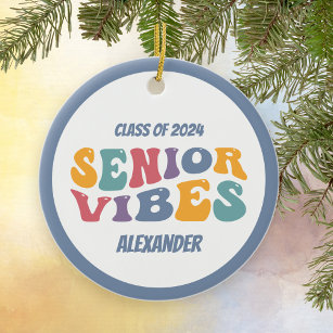 Adorno De Cerámica Navidades de Grad de la clase Vibes Senior de 2024
