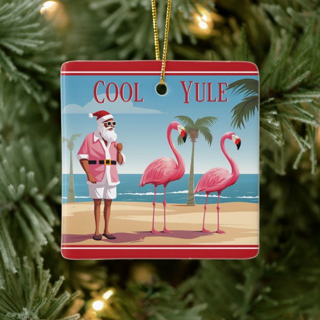 Adorno De Cerámica Navidades de Guay Yule Santa Beach personalizados (Árbol)
