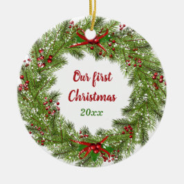 Adorno De Cerámica Navidades de guirnaldas navideñas personalizados C