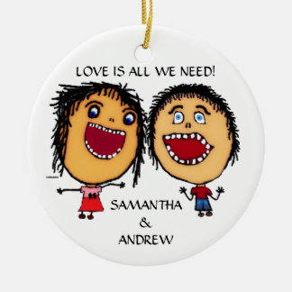 Adorno De Cerámica Navidades de Hermano y Hermanas Personalizados