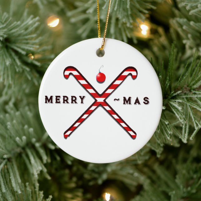 Adorno De Cerámica Navidades de hockey sobre hierba (Árbol)