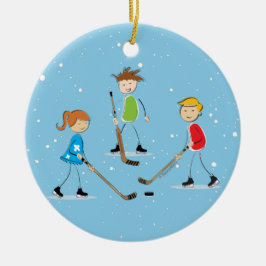 Adorno De Cerámica Navidades de Hockey sobre Hueso Infantil