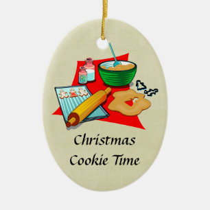 Adorno De Cerámica Navidades de Holiday Baking Cookies Ingredientes B