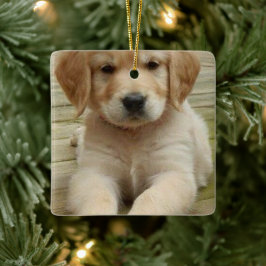 Adorno De Cerámica Navidades de imagen de foto doble personalizado