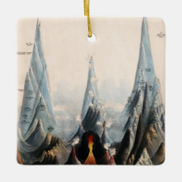 Adorno De Cerámica Navidades de Infografía de Montaña Restaurados Vin