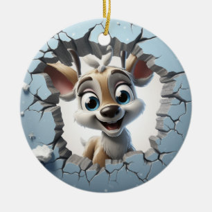 Adorno De Cerámica Navidades de invierno cortos