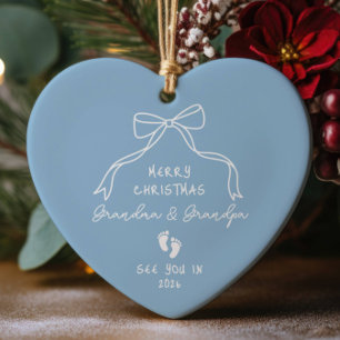Adorno De Cerámica Navidades de Invitación de recién nacido