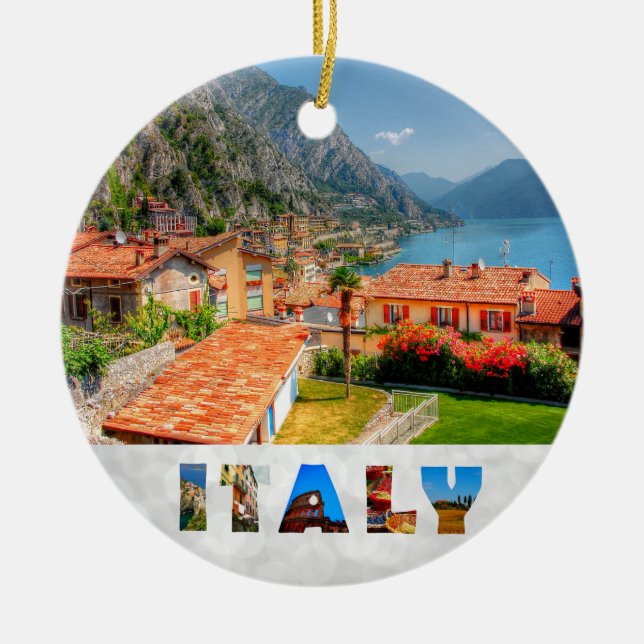 Adorno De Cerámica Navidades de Italia Limone Sur Garda (Frente)