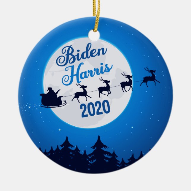 Adorno De Cerámica Navidades de Joe Biden Kamala Harris 2020 (Frente)