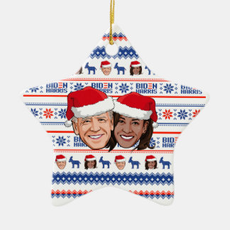 Adorno De Cerámica Navidades de Joe Biden y Kamala Harris
